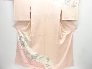 未使用品　絞り屋敷風景模様訪問着